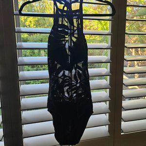 Robbin Piccone one piece see thru bathing suit